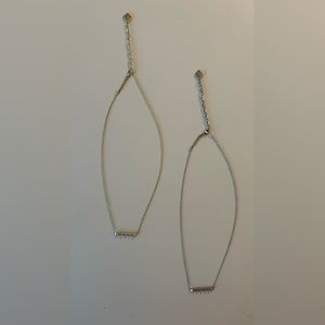Two Kendra Scott Dainty Necklace 1 Silver 1 Gold